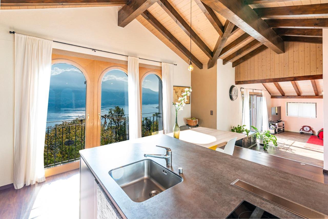 Casa Luna - Wonderful Lake View Brione sopra Minusio Exteriör bild