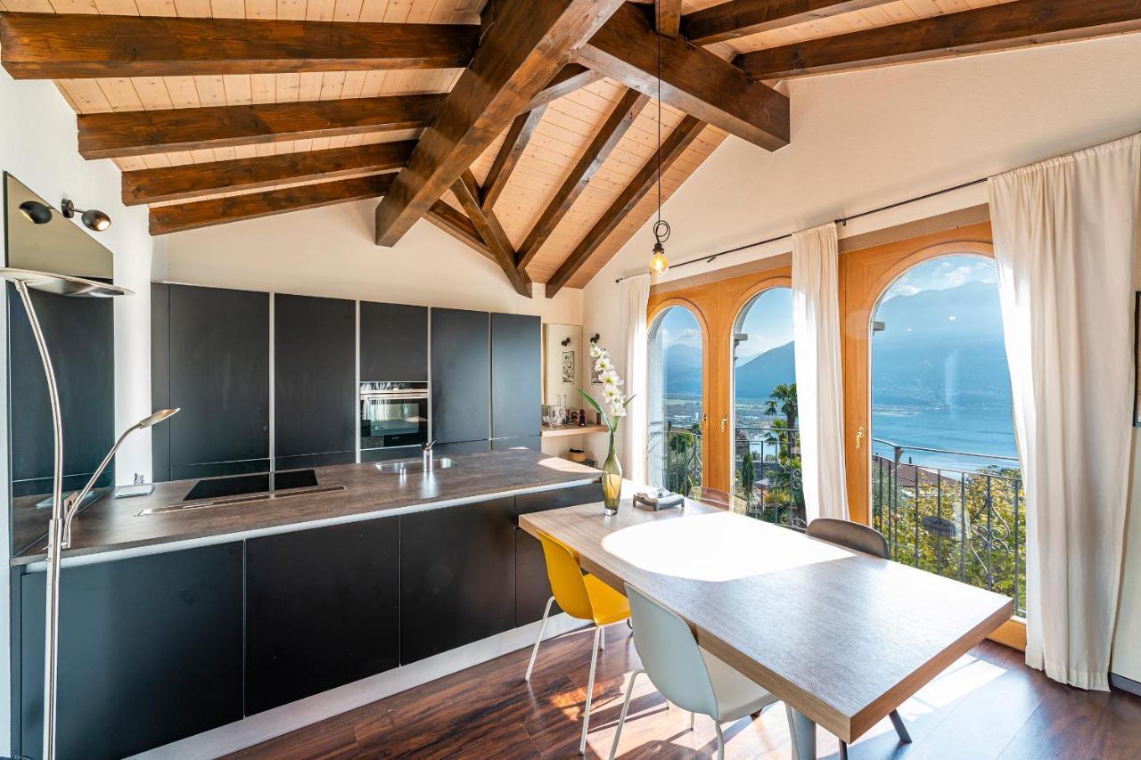 Casa Luna - Wonderful Lake View Brione sopra Minusio Exteriör bild
