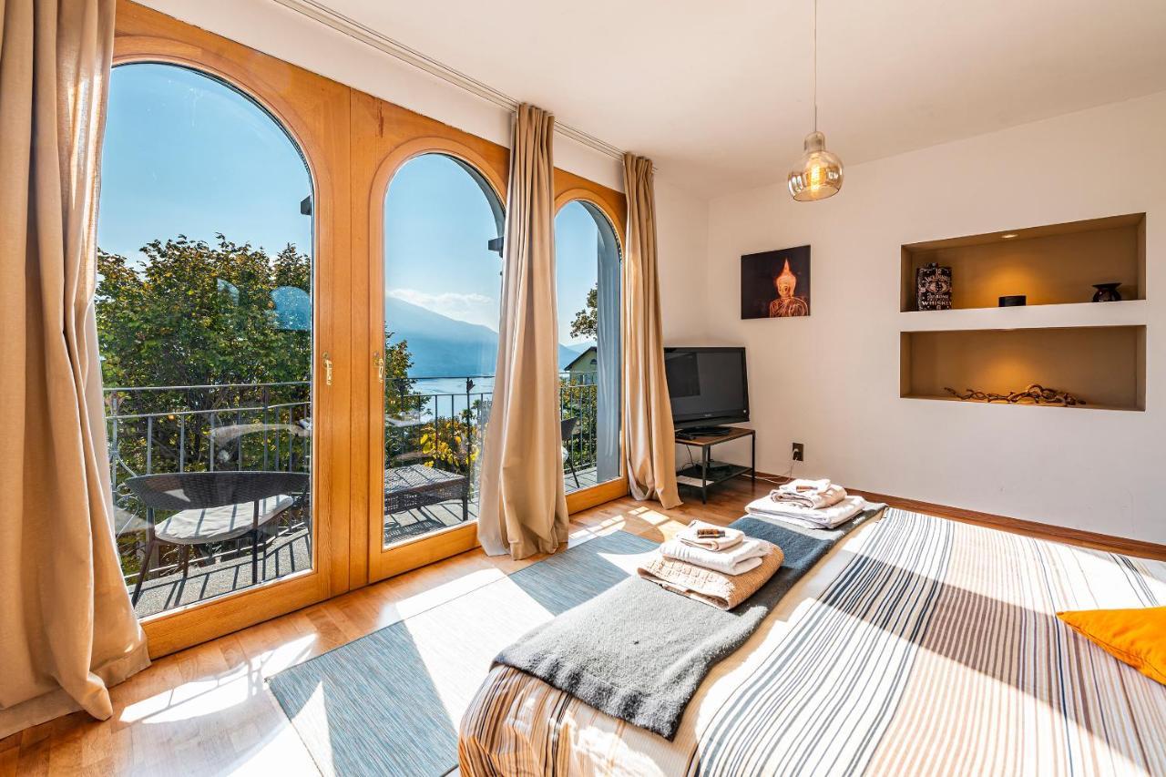 Casa Luna - Wonderful Lake View Brione sopra Minusio Exteriör bild